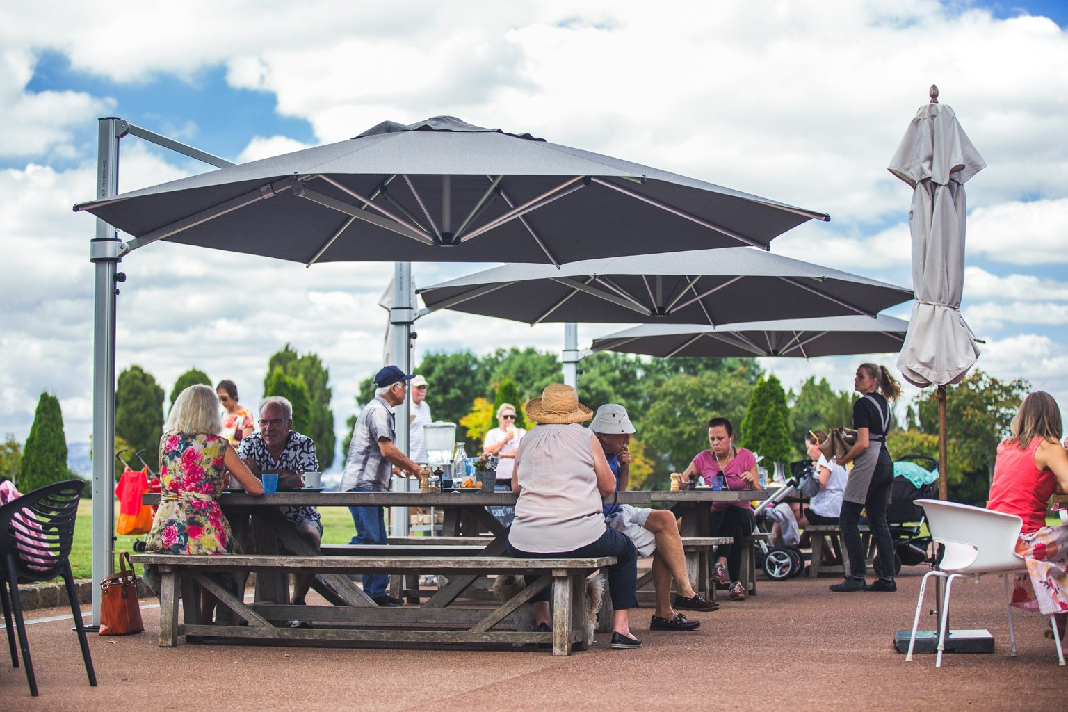 Cornwall Park Cafe Riviera Cantilever Umbrella